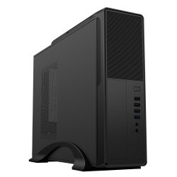 CiT S014C Micro ATX Slim Desktop Case, 300W PSU, Mesh Front, 80mm Fan, USB-C, Black CiT S014C Micro ATX Slim Desktop Case, 300W PSU, Mesh Front, 80mm Fan, USB-C, Black